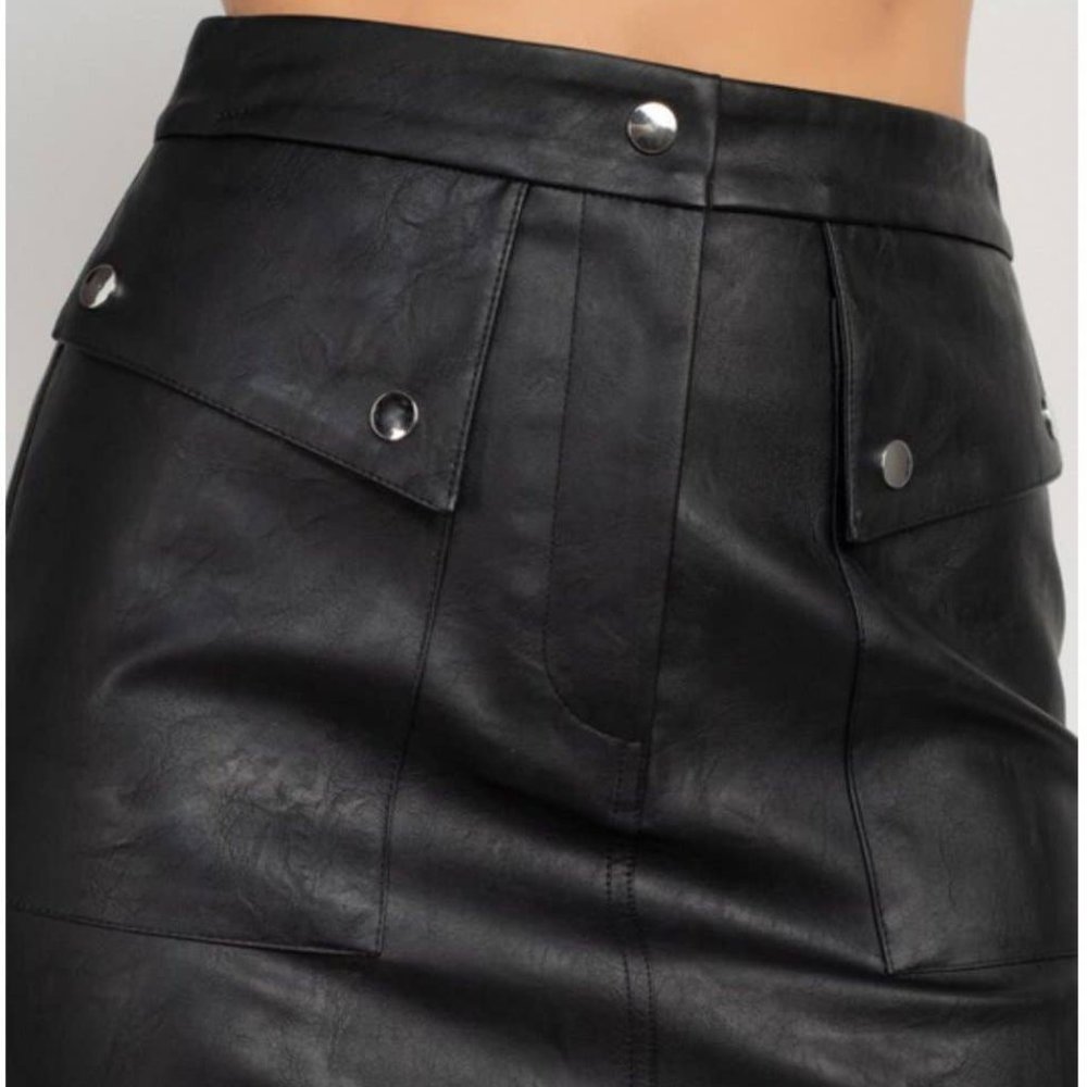 Surely Mine Faux Leather Snap Button Mini S